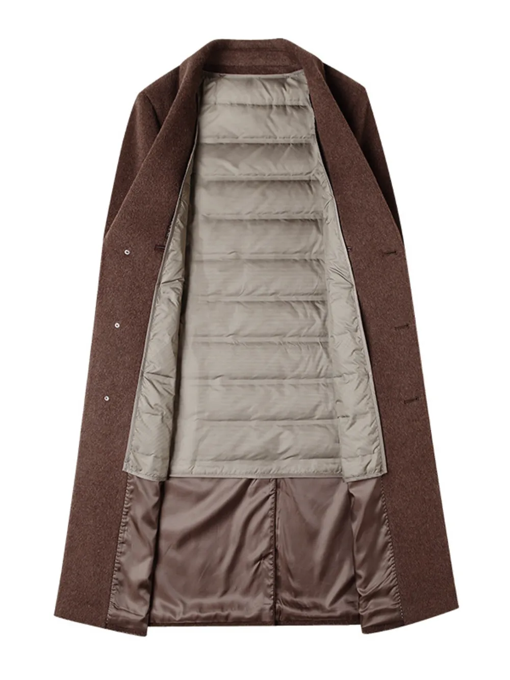 Men's Classic Button Up Longline Overcoat, image 2