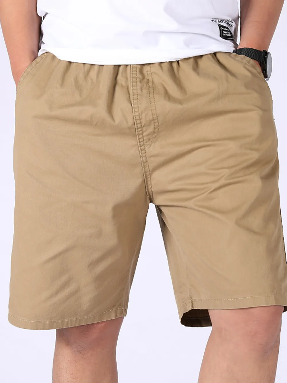 Men's Plus Size Pocketed Shorts, image 2