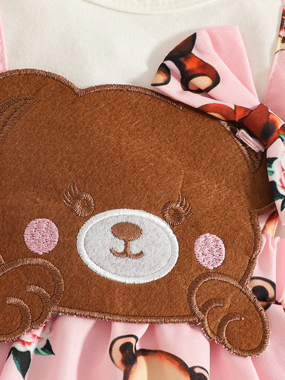 Children's Bear Long Sleeve Dress with Headband, image 4