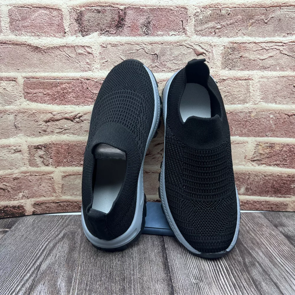 Round Toe Mesh Slip-Ons, image 3