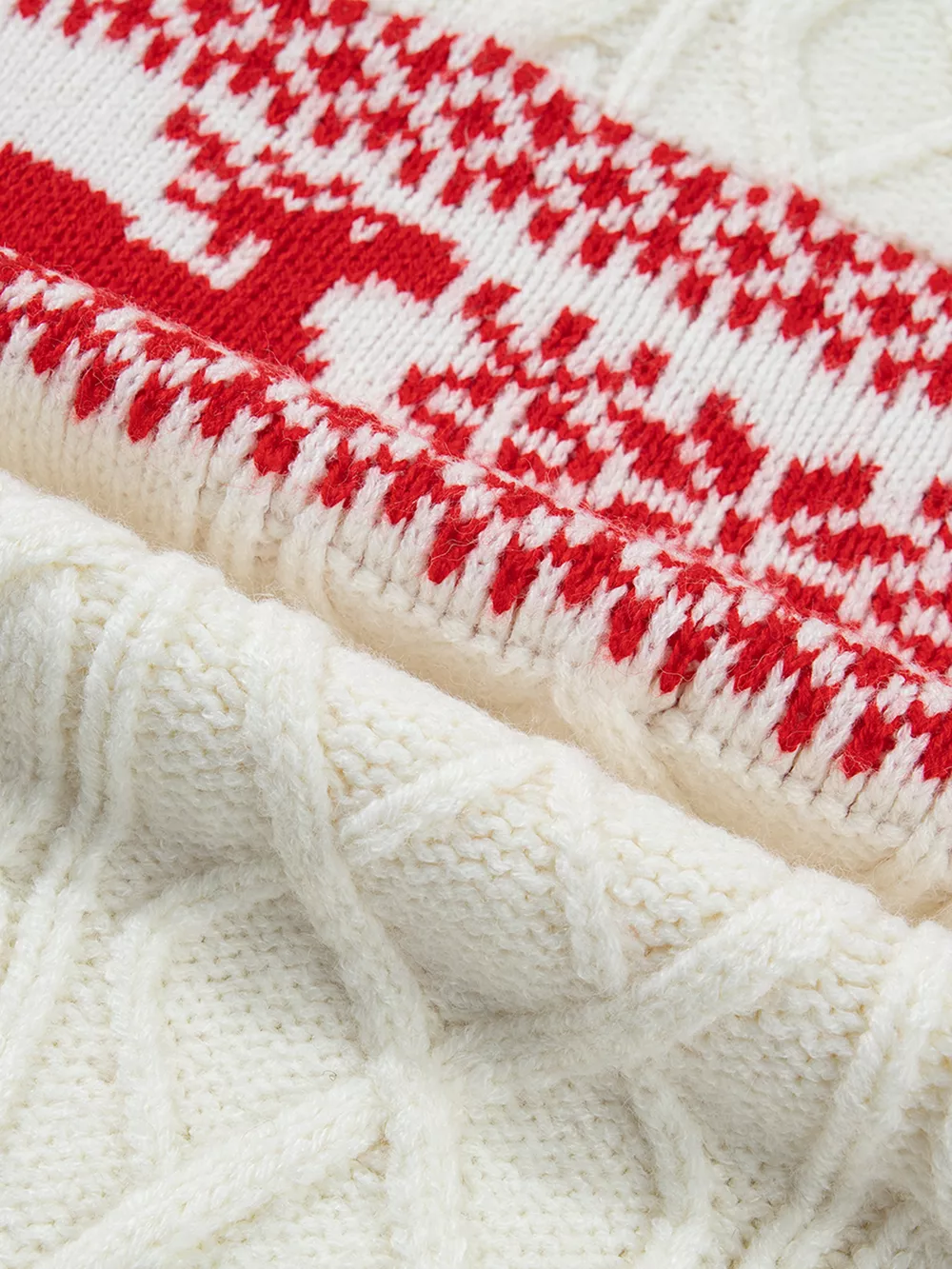 Reindeer Pattern Cable Knit Christmas Fashion Sweater, image 11