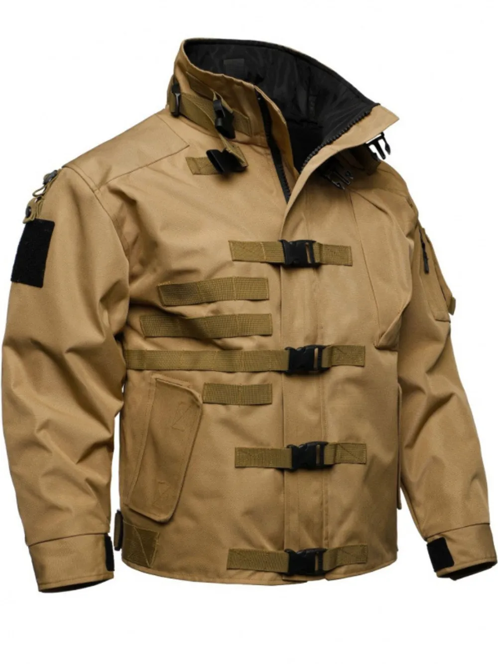 Men's Full Size Multi Buckle Water-Resistant Jacket Plus Size, image 4