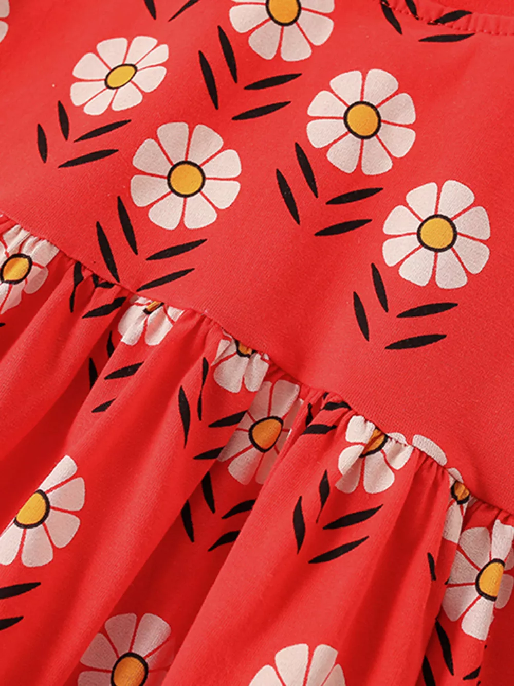 Children's Floral Print Short Sleeve Dress, image 2