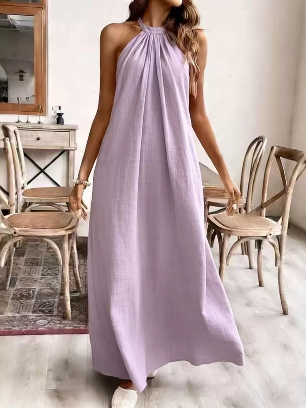 Halter Neck Maxi Dress, image 6