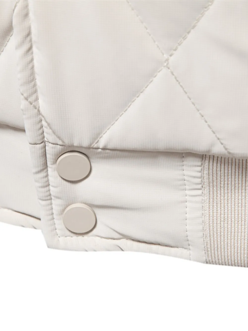 Men's Quilted Snap Down Long Sleeve Jacket, image 4