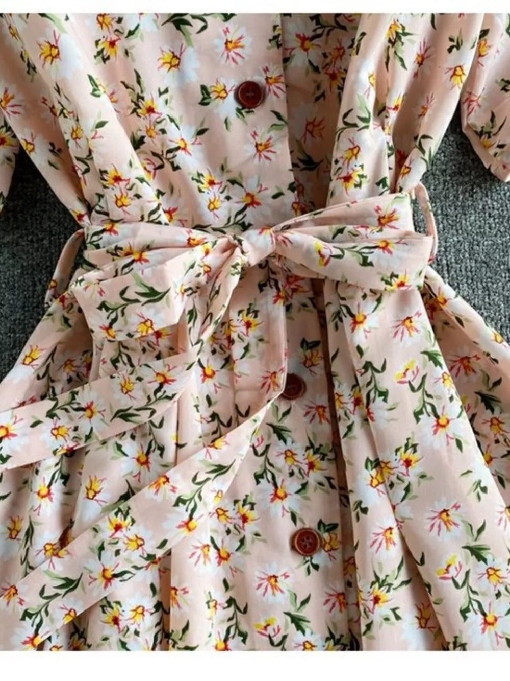 Floral Print V-Neck Midi Dress, image 14