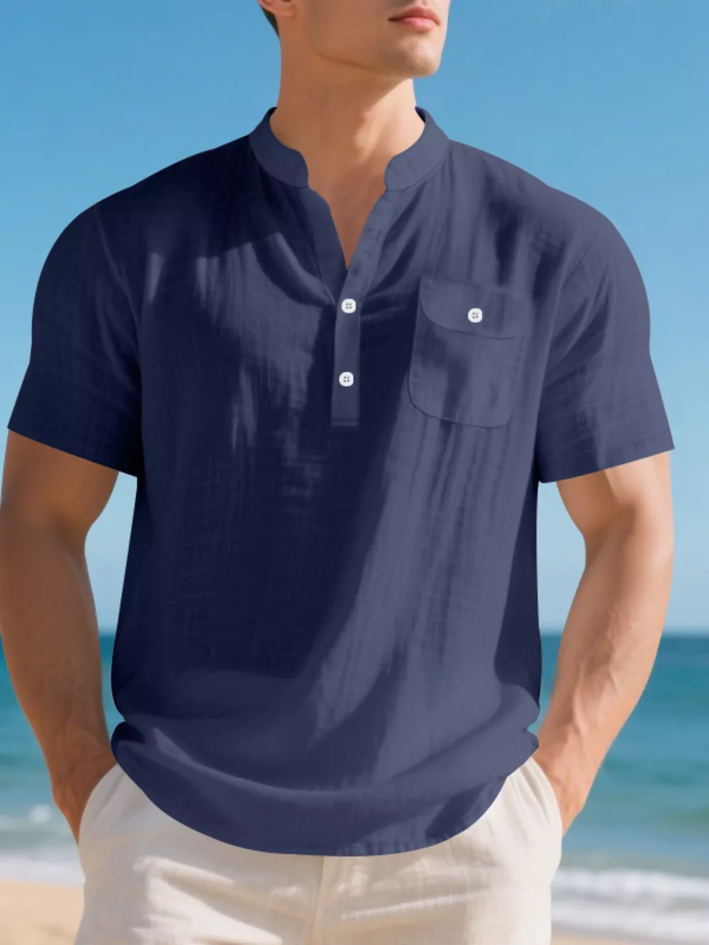 Men's Full Size Casual Short Sleeve Shirt Plus Size, image 17