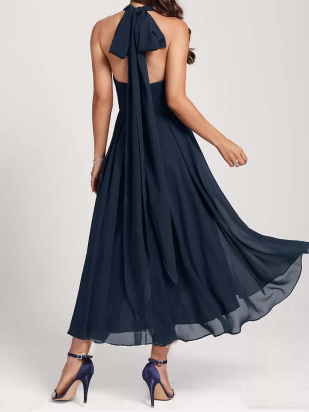 Ruched A-Line Midi Dress, image 3