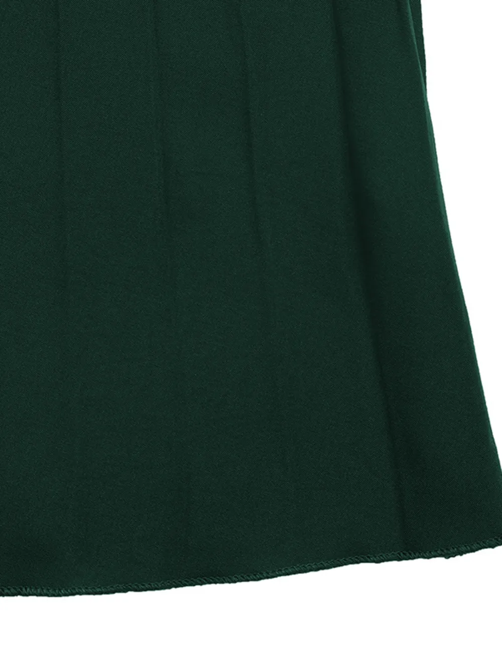 Pleated Round Neck Long Sleeve Dress, image 6