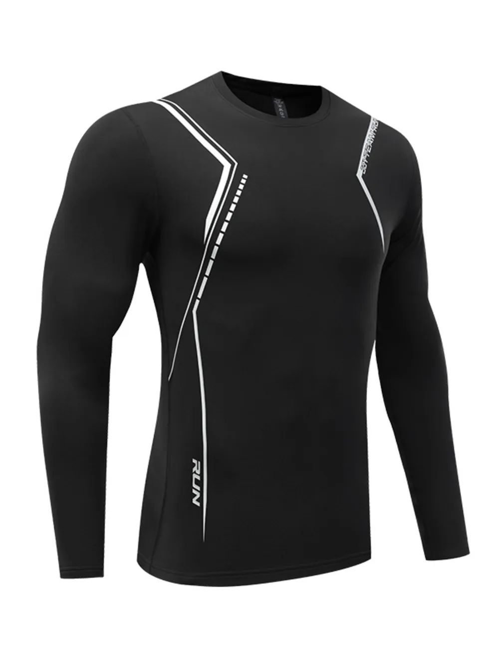Men's Full Size Round Neck Long Sleeve Active T-Shirt Plus Size, image 4