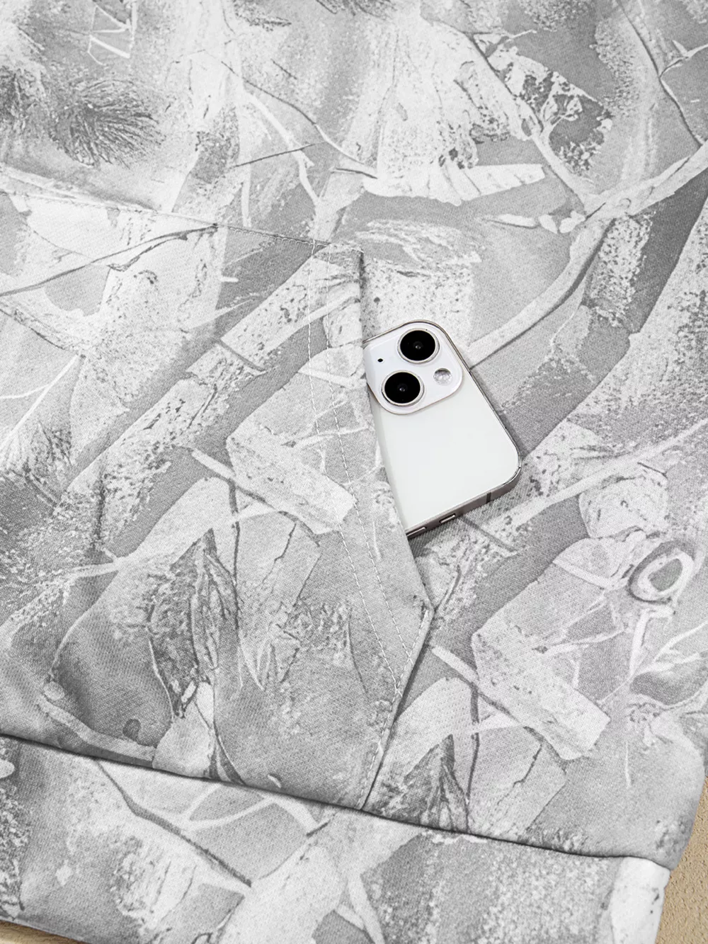 Camouflage Woodland Print Oversized Sporty Hoodie, image 3