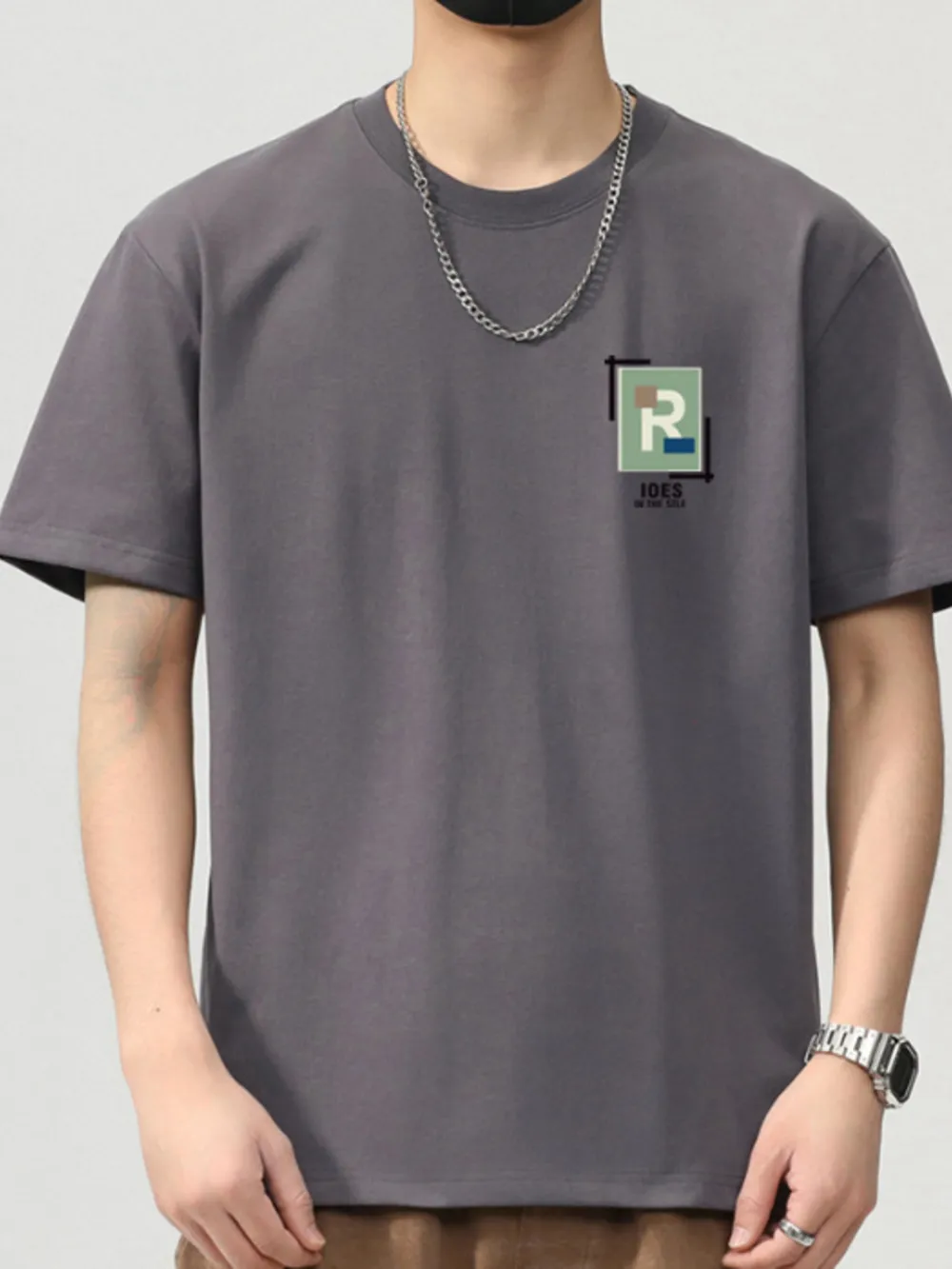 Men's Plus Size Round Neck Short Sleeve T-Shirt, image 5