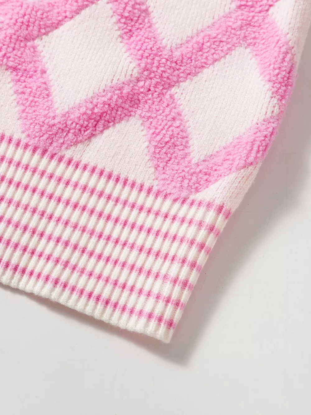 Rhombus Pattern Knit Open Front Pocketed Cardigans, image 5