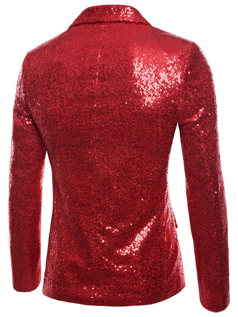 Men's Full Size Sequin One Button Blazer Plus Size, image 11