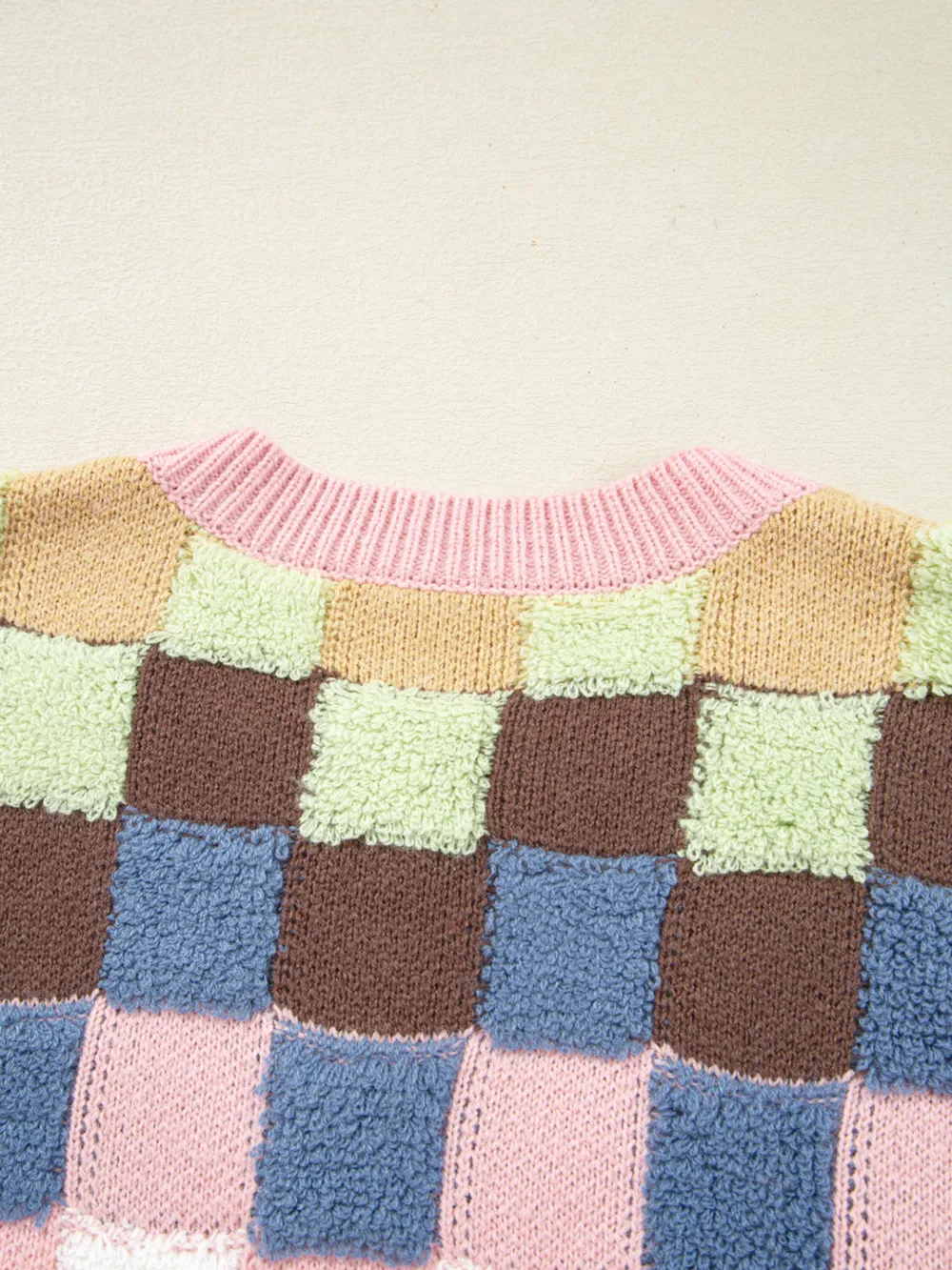 Checkered Pattern Button Front Cardigan, image 3