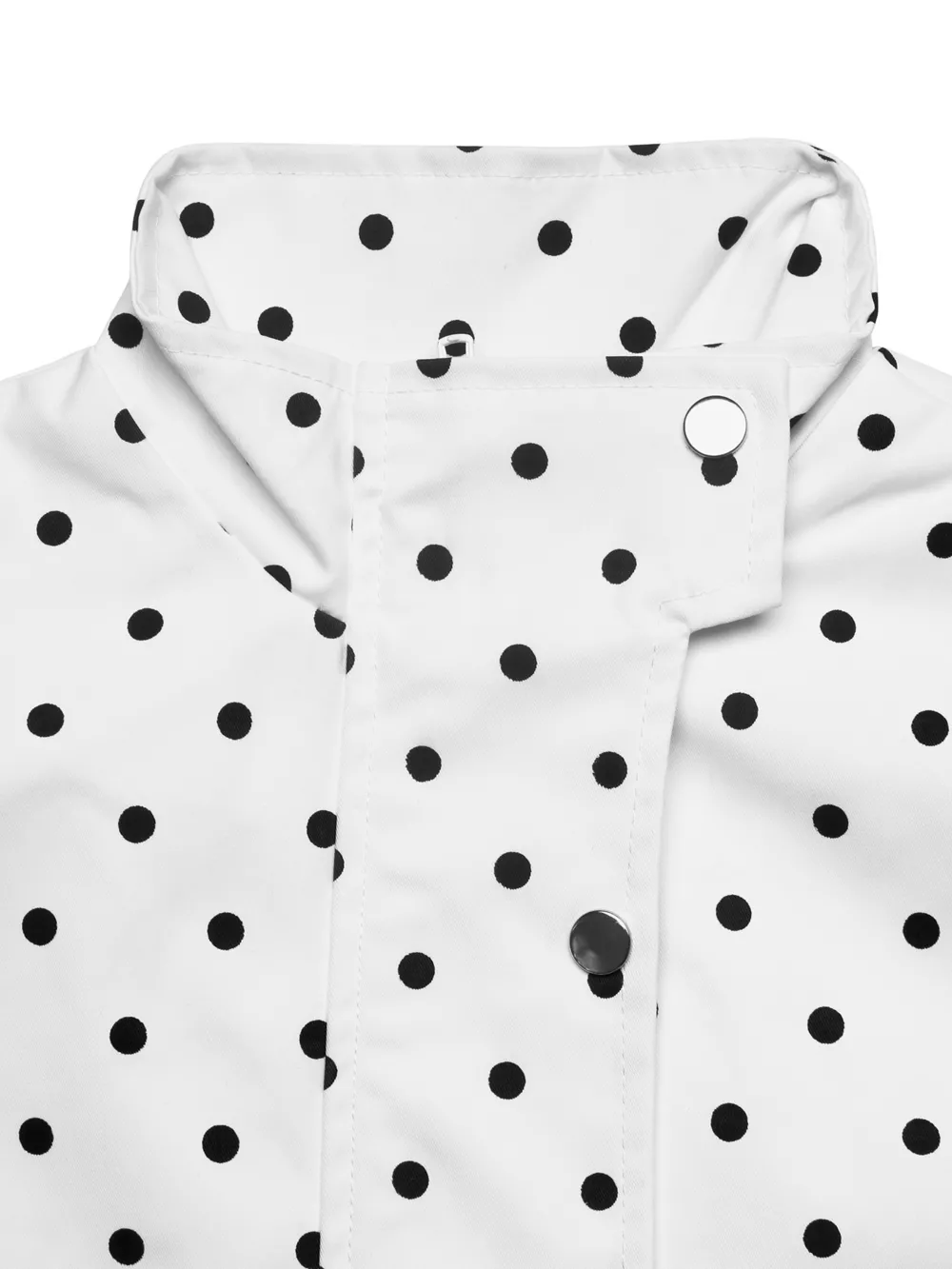 Polka Dot Zip Up Cropped Jacket, image 6