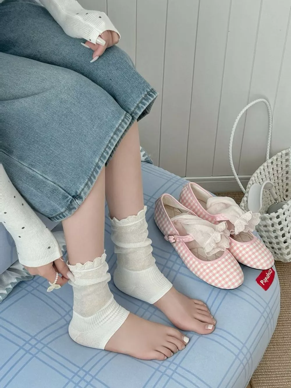 Knitted Half Sole Socks, image 3