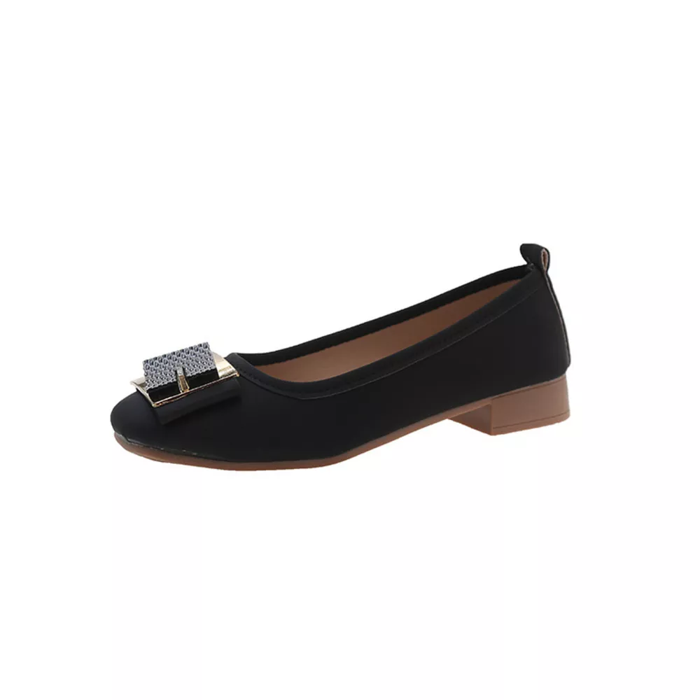 Round Toe Block Heels Slip-Ons, image 5