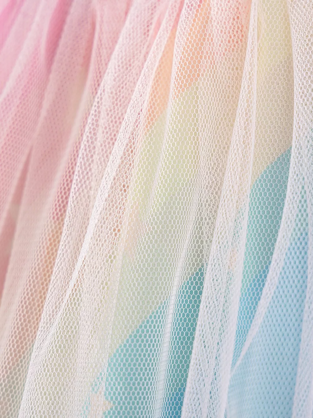 Children's Unicorn Graphic Rainbow Tulle Layered Dress, image 4