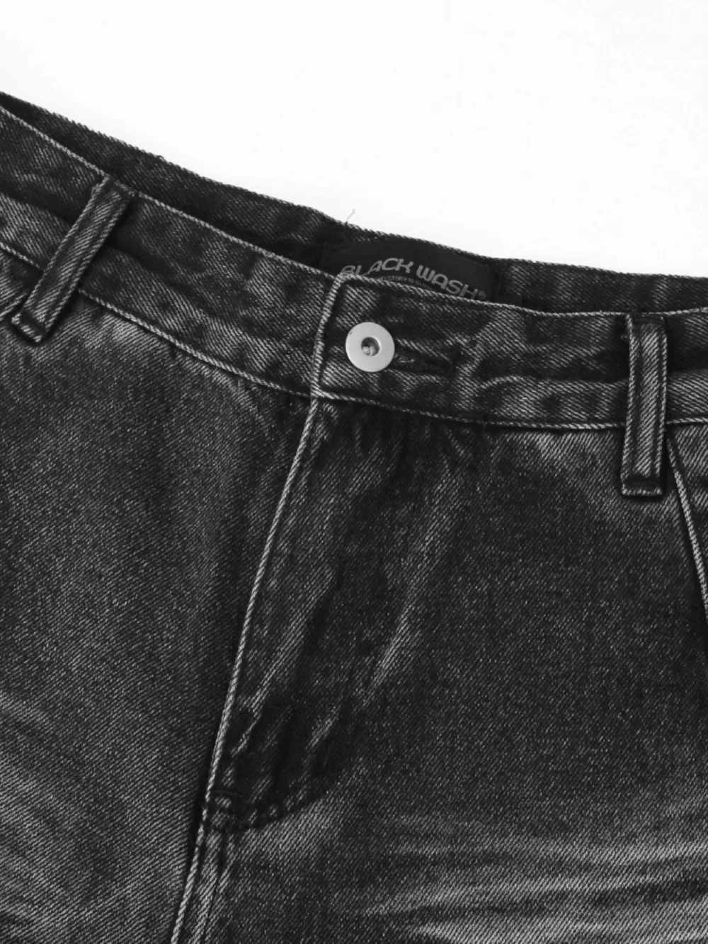 Men's High Waist Washed Straight Jeans, image 8