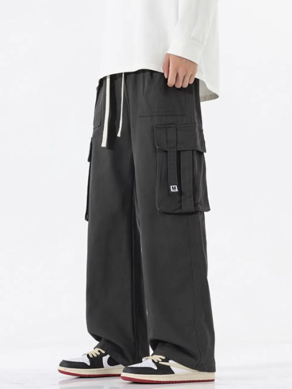 Men's Full Size Cargo Wide Leg Pants Plus Size, image 4