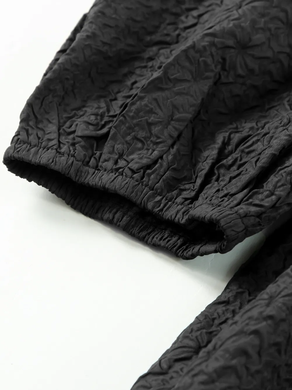 Textured Square Neck Puff Sleeve Peplum Blouse, image 8