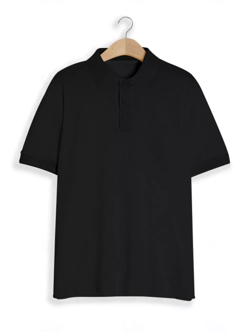 Men's Full Size Textured Slim Fit Short Sleeve Polo Plus Size, image 3