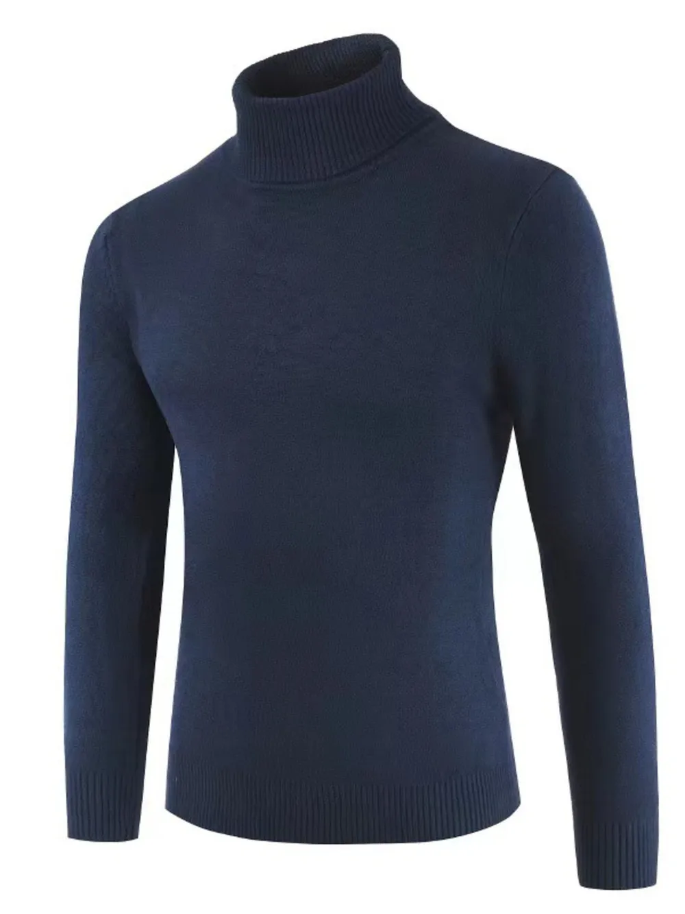 Men's Plus Size Turtleneck Long Sleeve Sweater, image 4