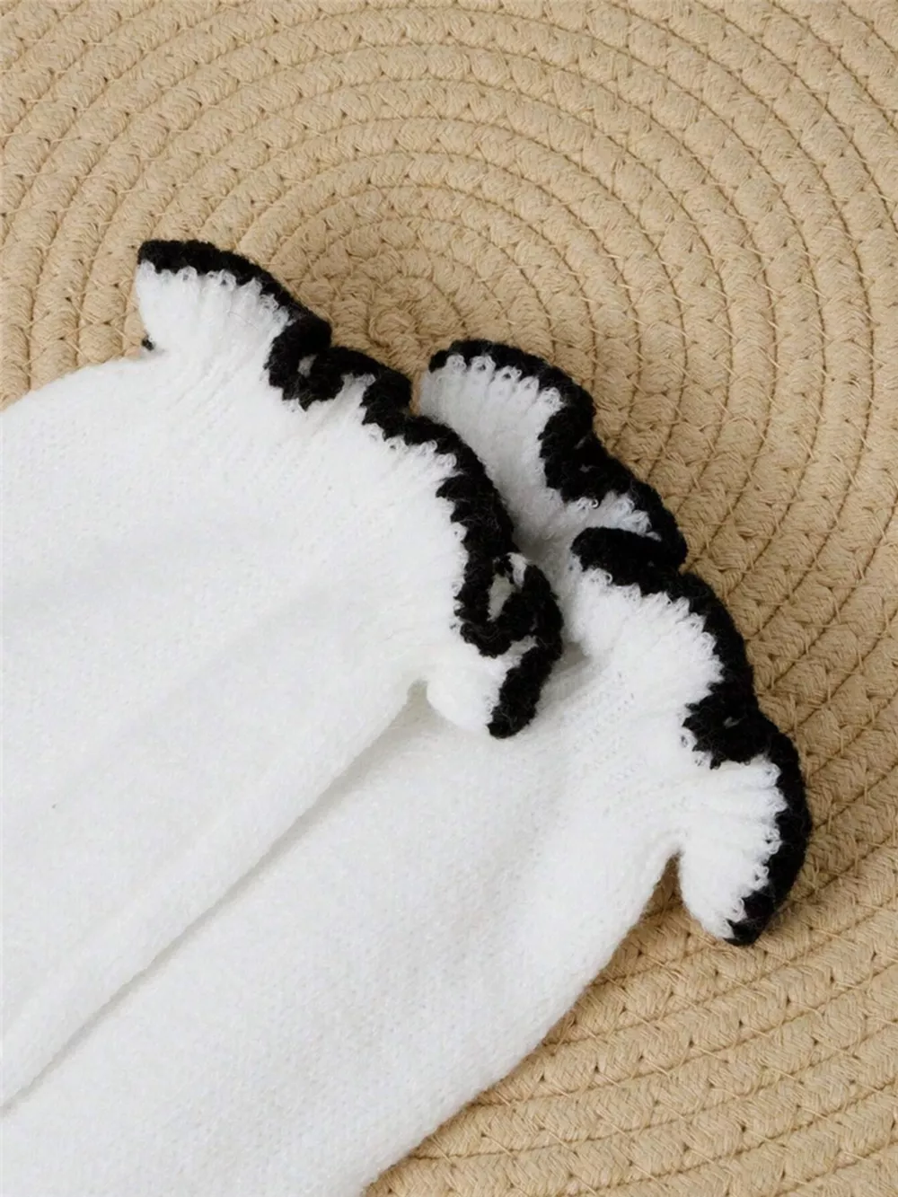 Ruffled Trim Button Front Sweater, image 2