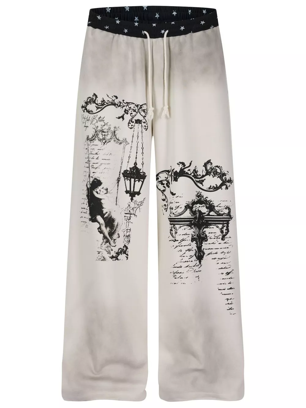 Men's Printed Wide-Leg Pants