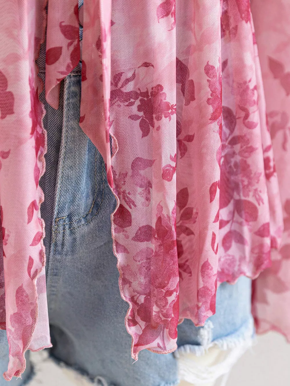 Plus Size Floral Print Chiffon Blouse, image 4