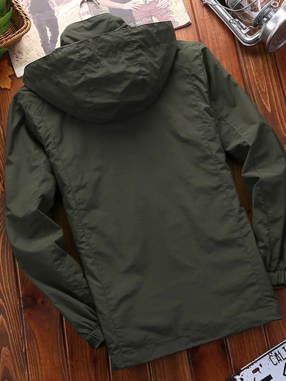 Men's Plus Size Lightweight Hooded Windproof Outdoor Jacket, image 2