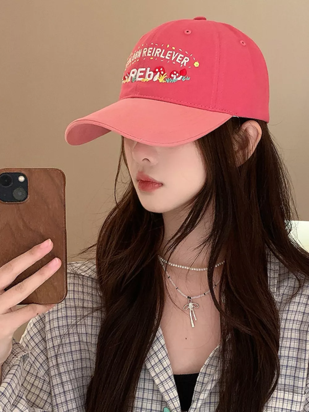 Embroidered Mushroom Baseball Cap, image 7