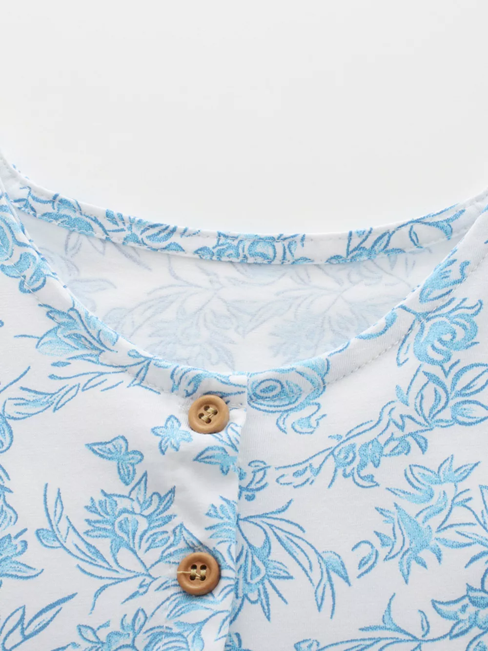 Children's Floral Print Button-Front Casual Dress, image 3