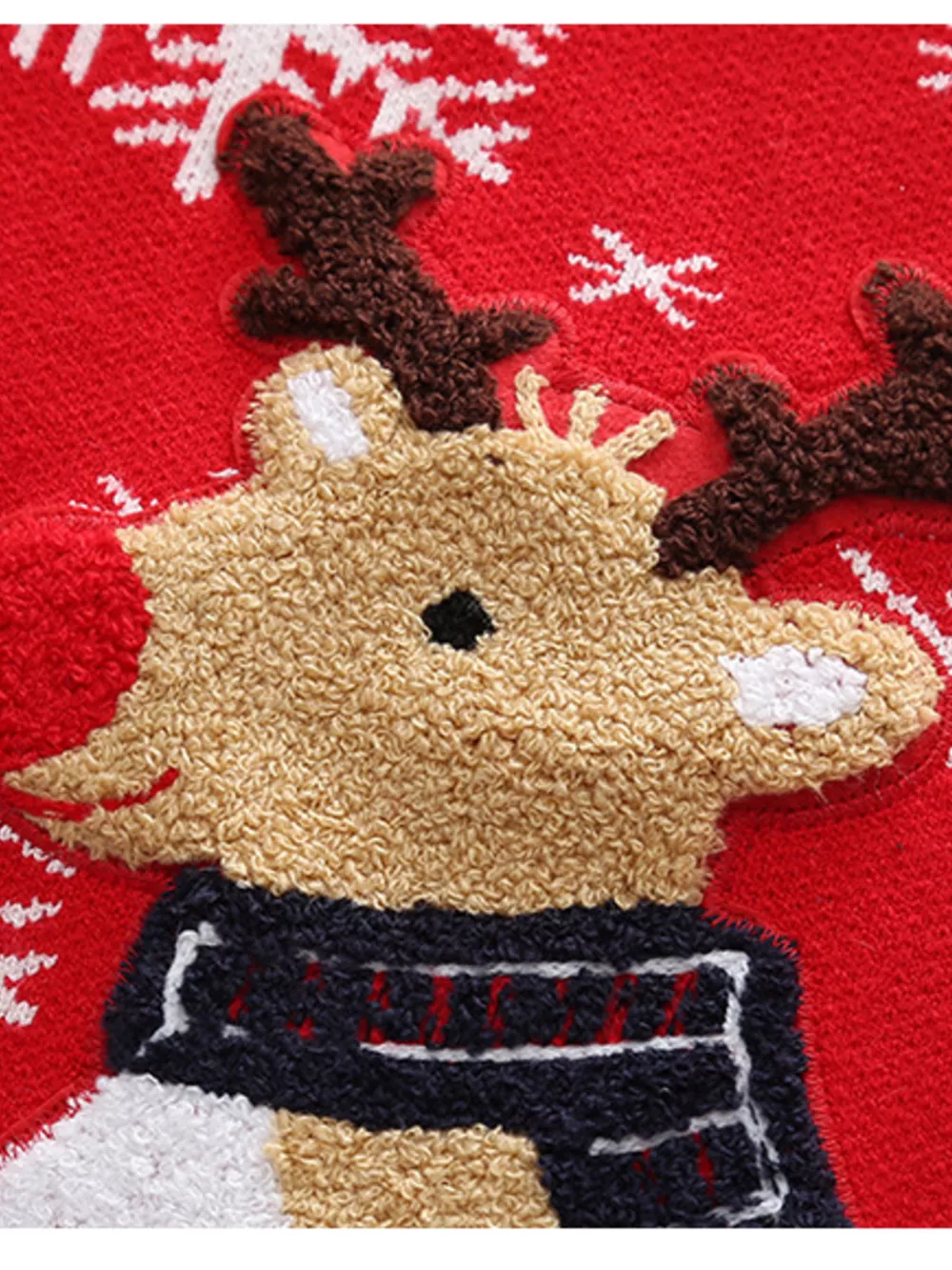 Children's Christmas Reindeer Snowflake Knitted Sweater, image 10