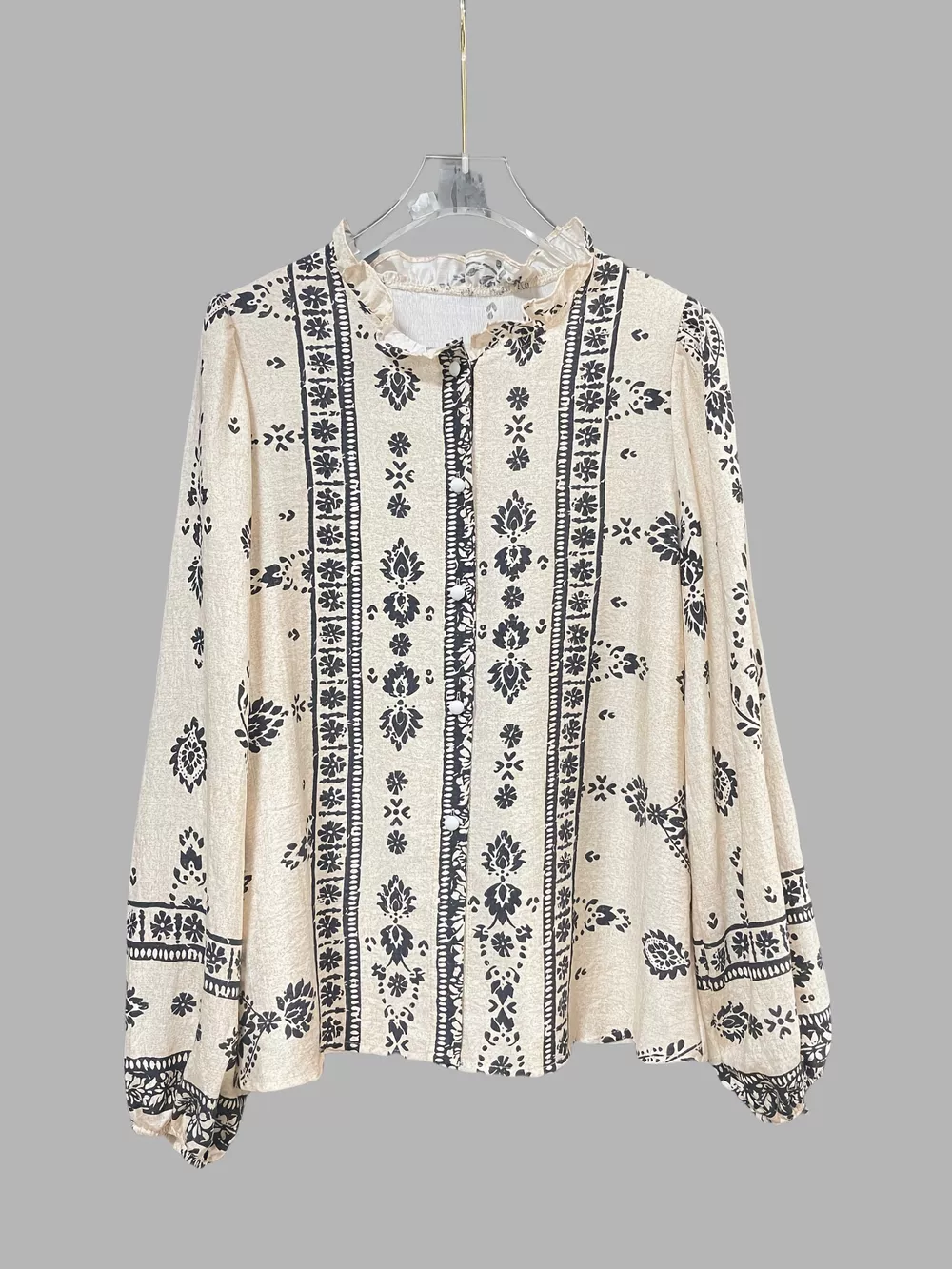 Printed Long Sleeve Blouse, image 6