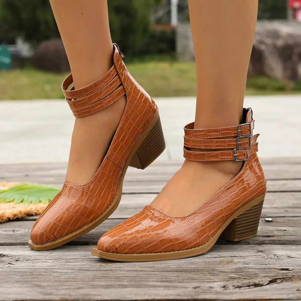 Point Toe Block Heels Pumps, image 11
