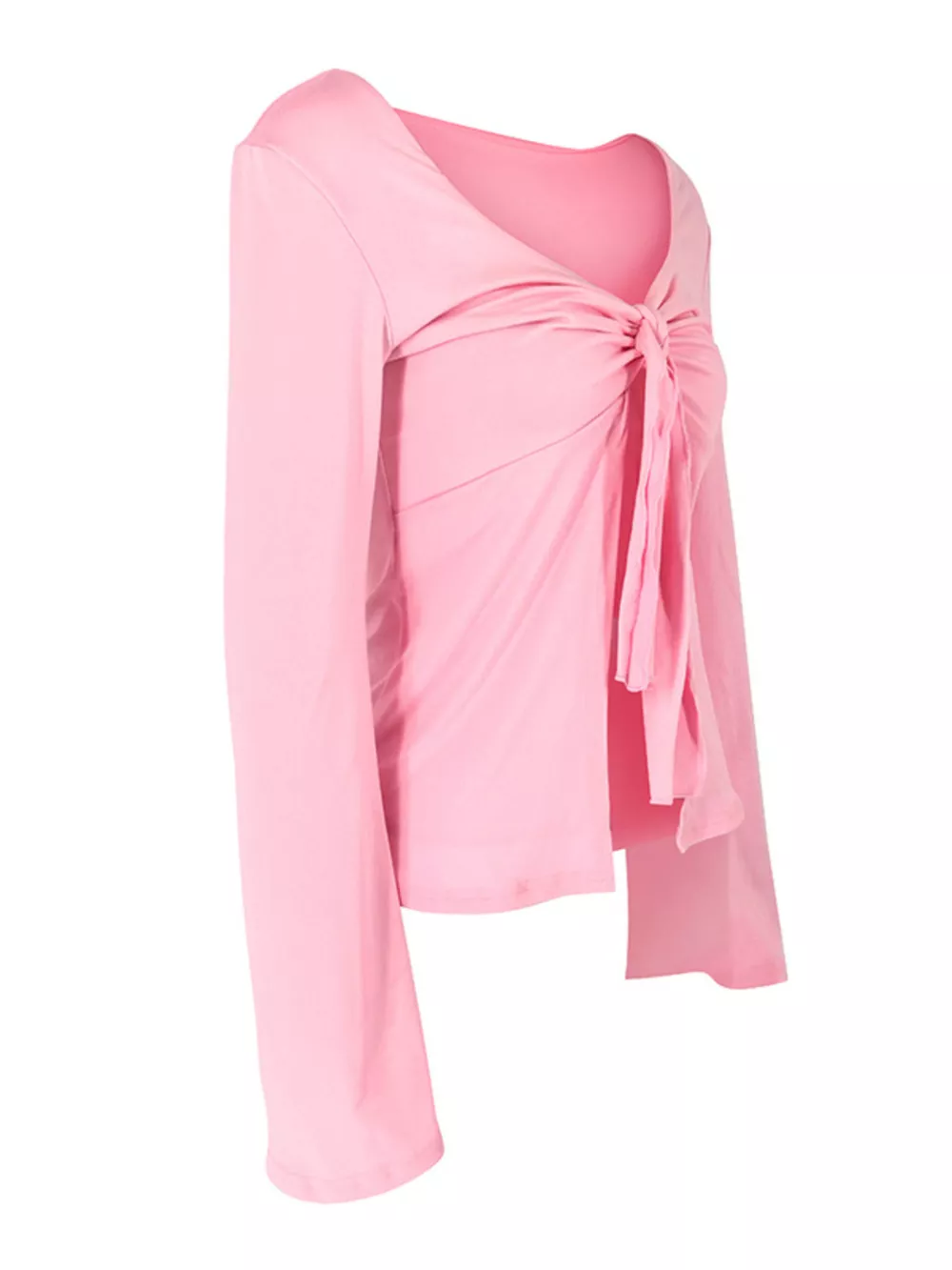 Tie-Front Long Sleeve T-Shirt, image 23