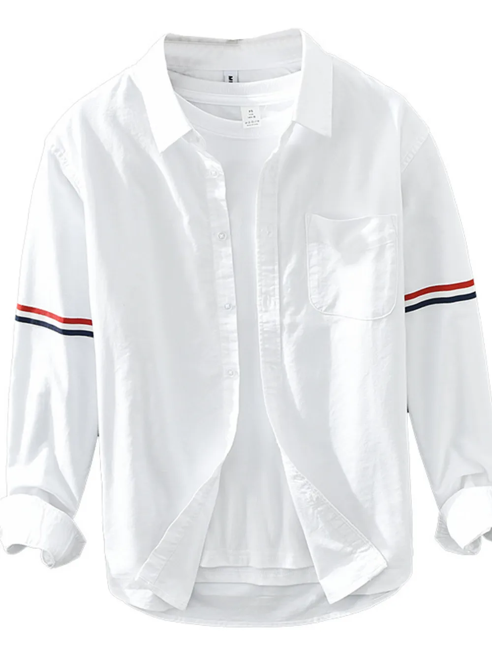 Men's Plus Size Long Sleeve Button-Up Shirt, image 4