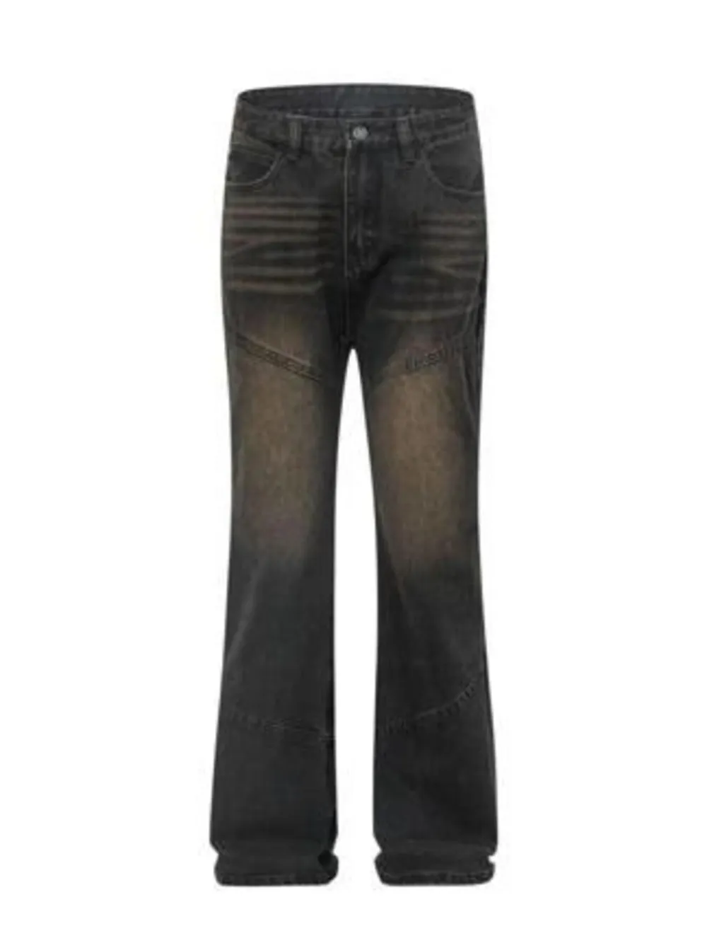 Men's Full Size Vintage Wash Bootcut Denim Jeans Plus Size