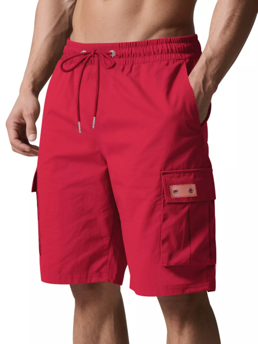 Men's Full Size Cargo Shorts with Drawstring Plus Size, image 4