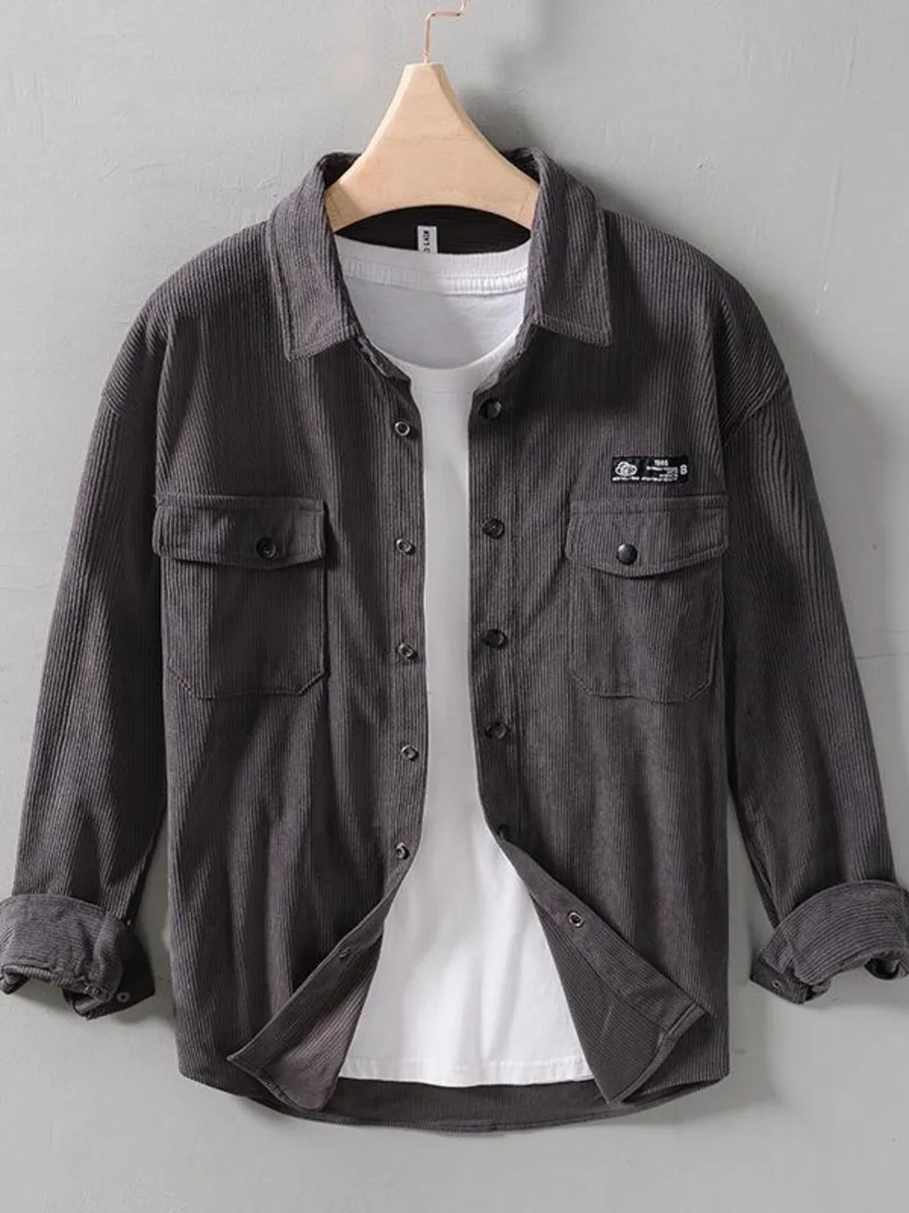 Men's Button Up Long Sleeve Shirt, image 4