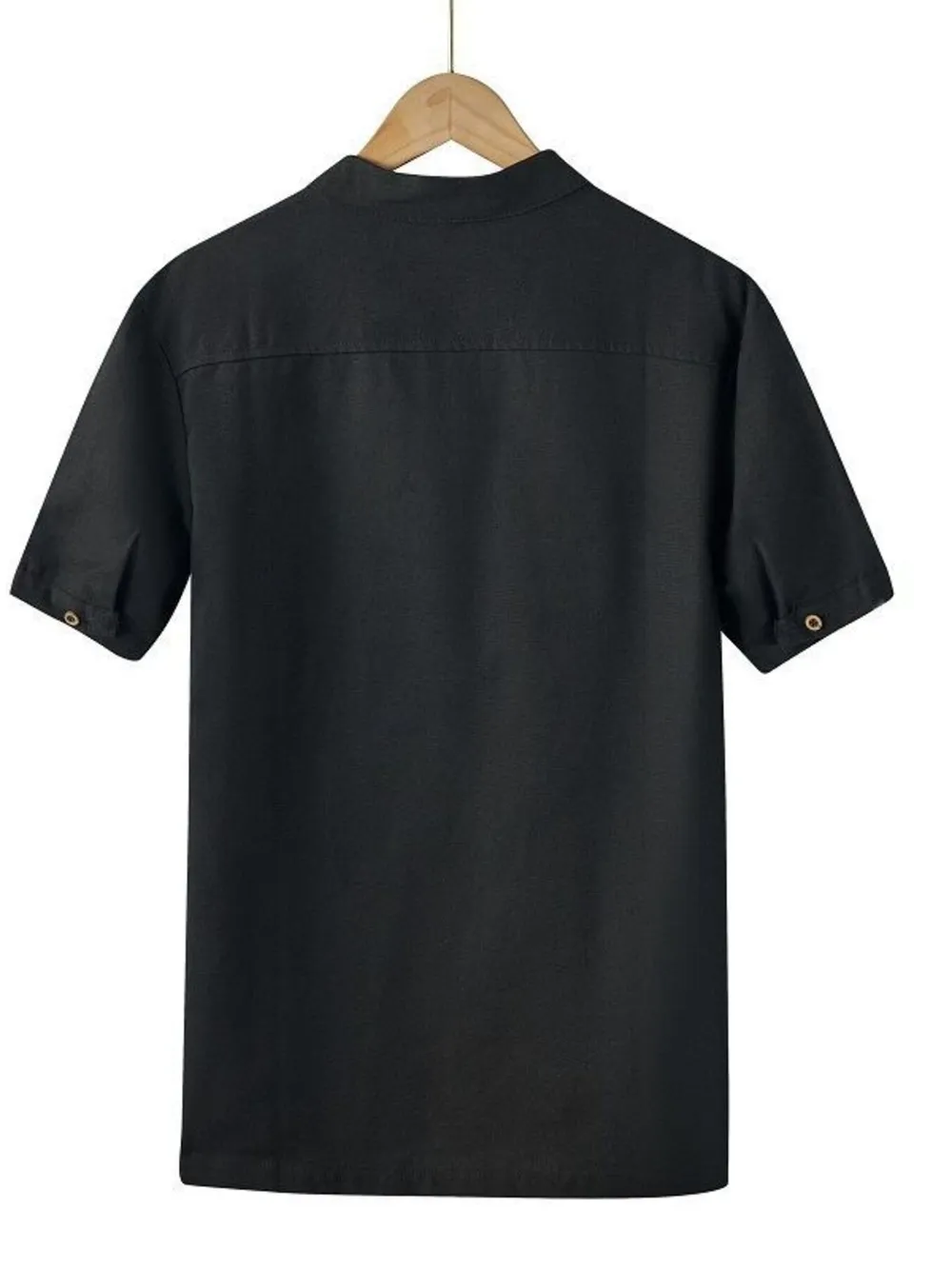 Men's Plus Size Button Detail Short Sleeve Blouse, image 4