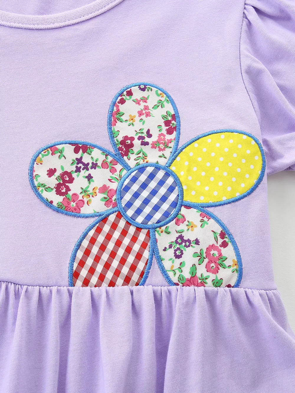 Children's Floral Puff Sleeve Casual Dress, image 4