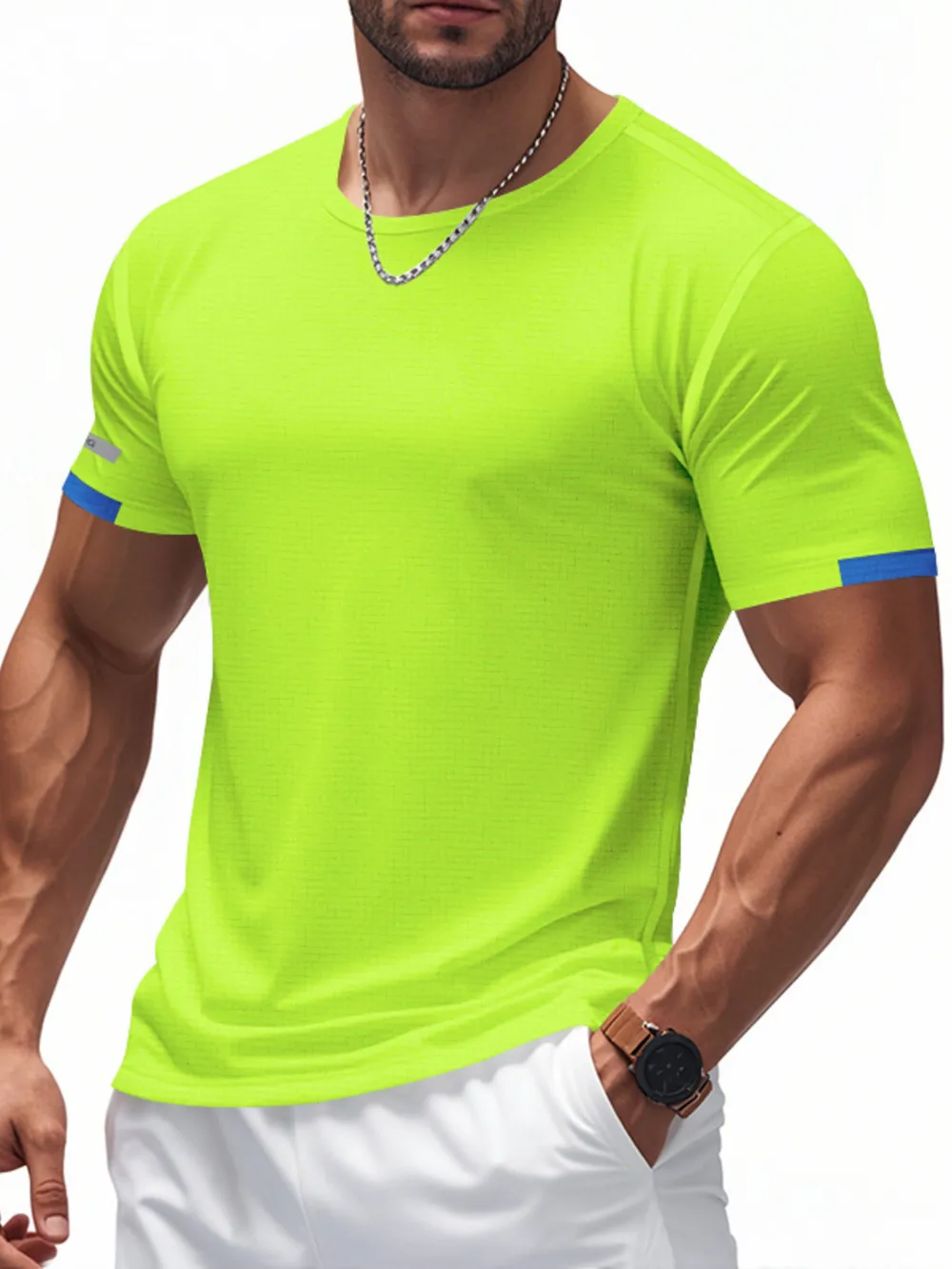 Men's Full Size Round Neck Short Sleeve T-Shirt Plus Size, image 5