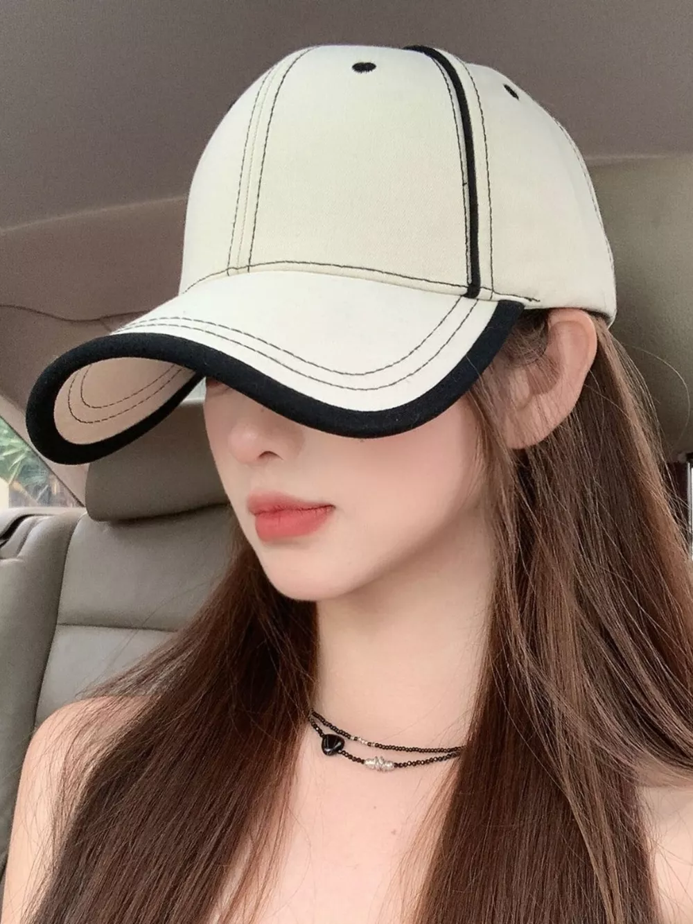 Contrast Stitch Baseball Cap, image 2