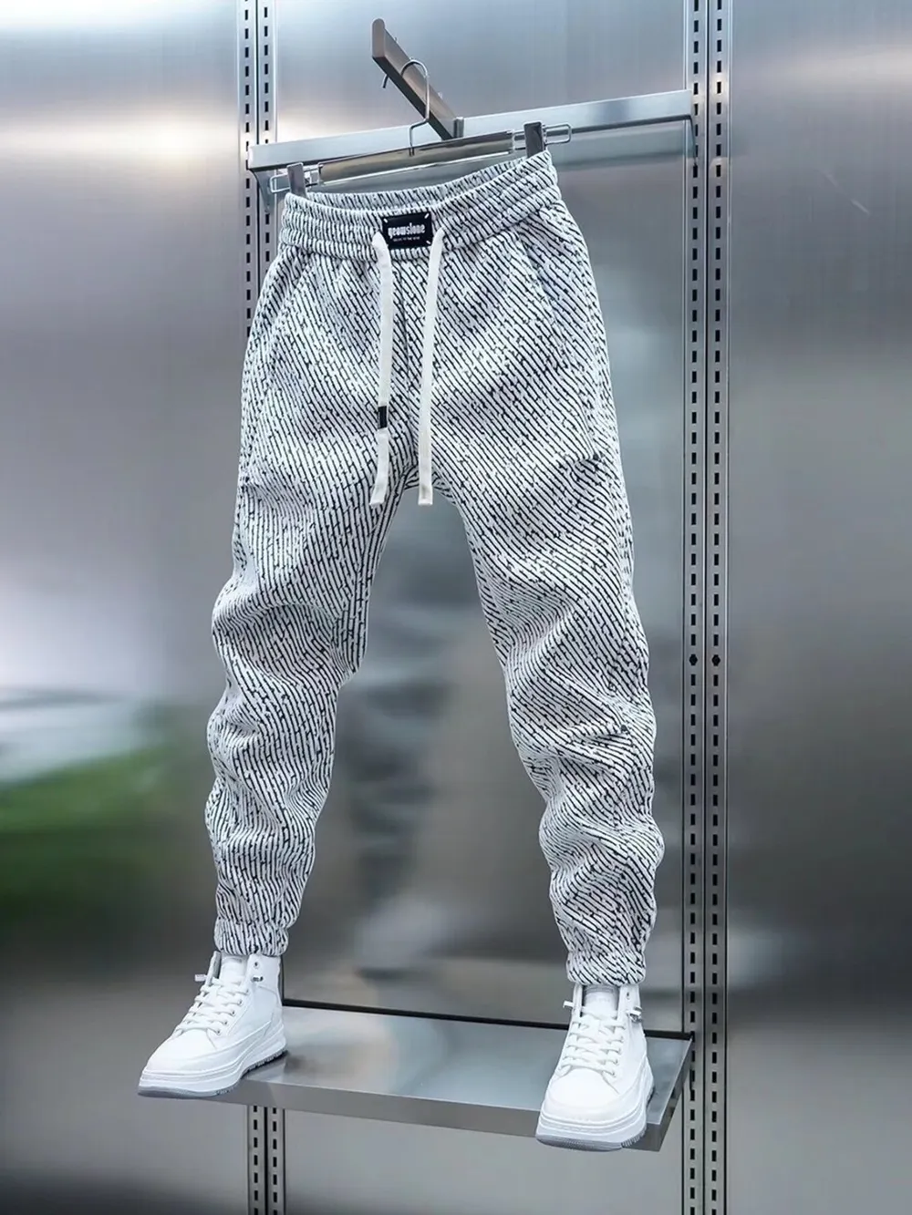 Men's Plus Size Casual Drawstring Joggers, image 2