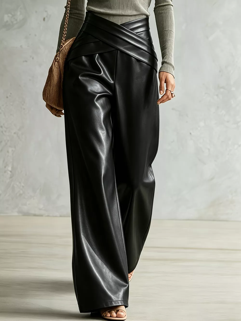 Criss-Cross Wide Leg Pants, image 5