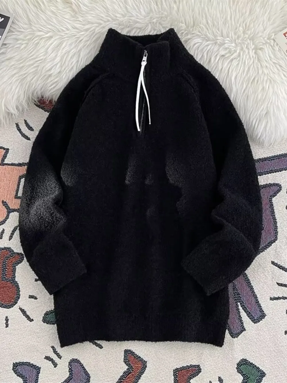 Men's Half-Zip High Neck Sweater