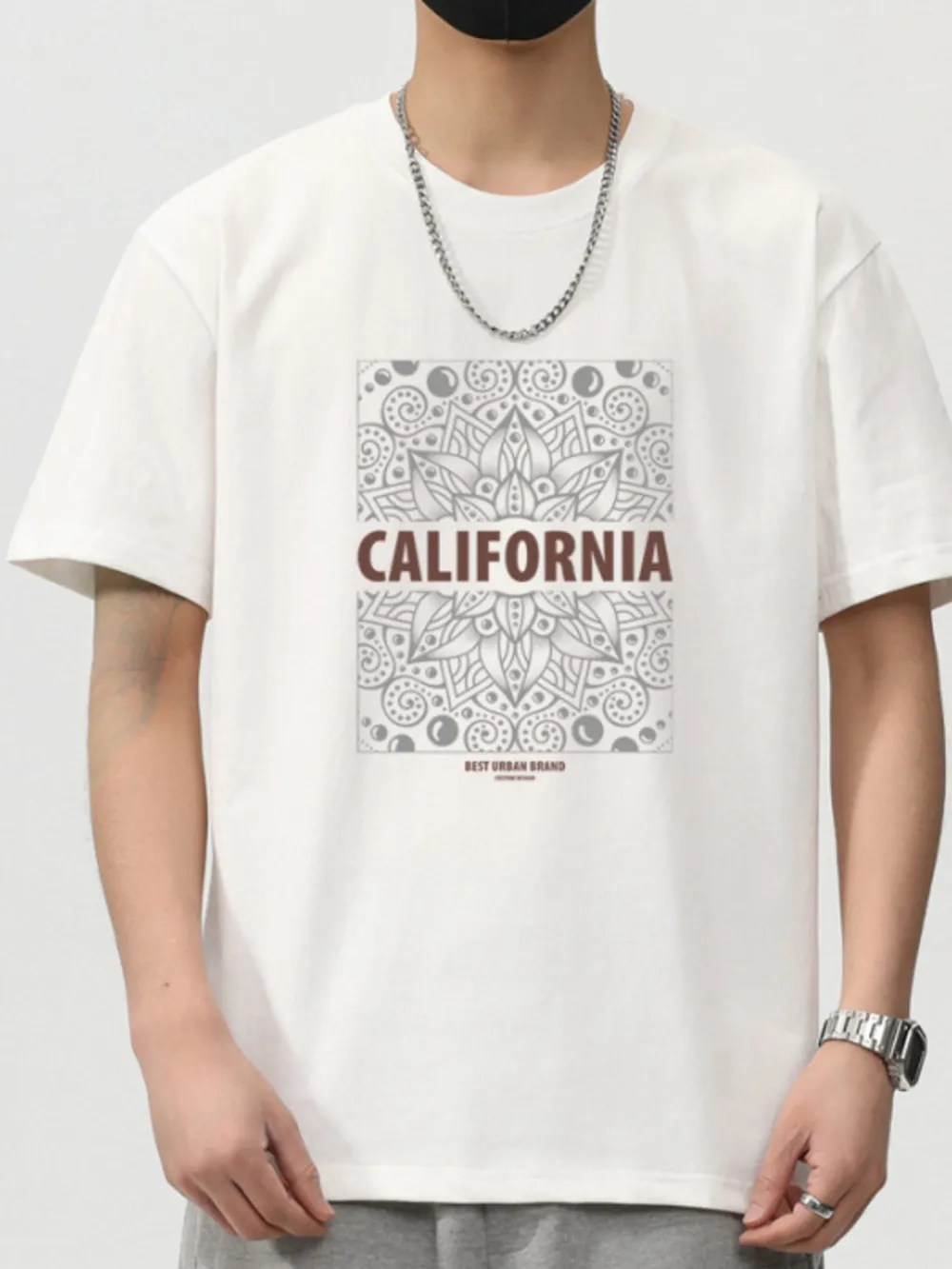 Men's Plus Size Graphic Round Neck Short Sleeve T-Shirt, image 3